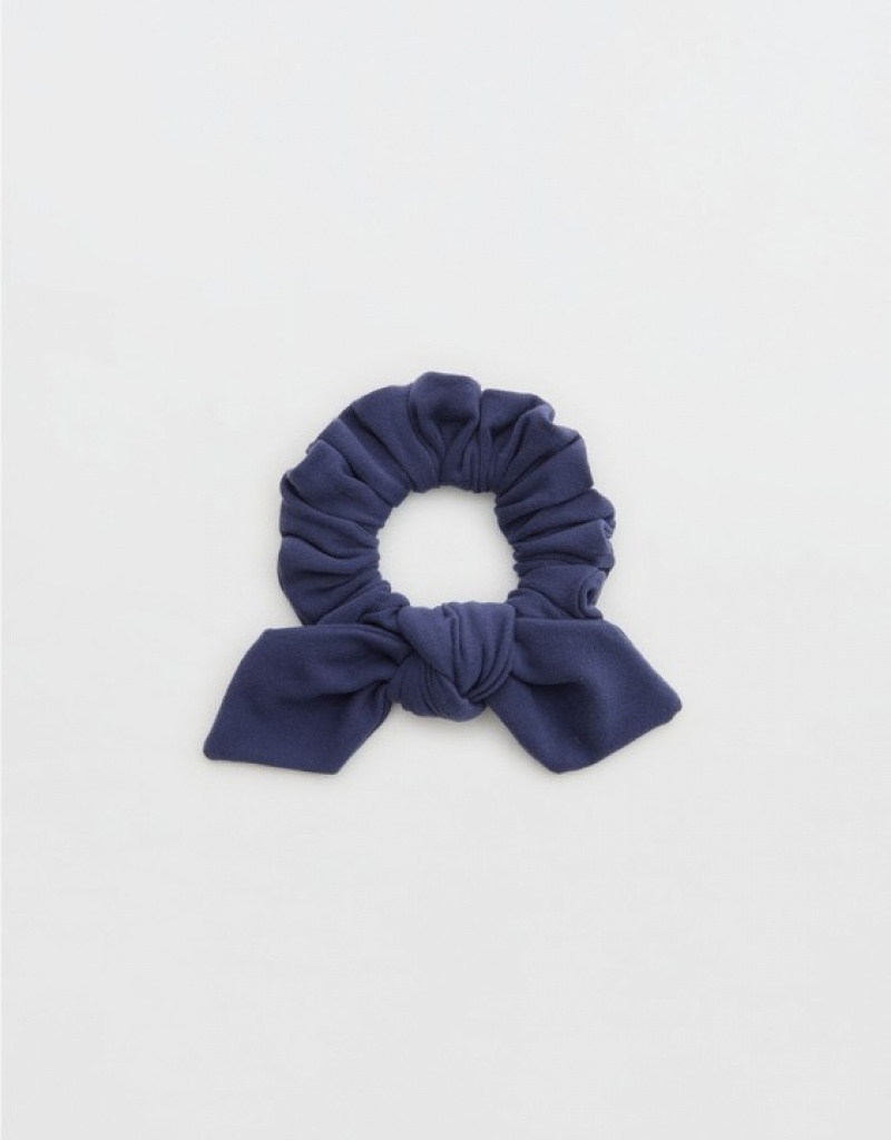 Aerie OFFLINE By The Hugger Bow Hair Accessories Blue | IBH-731465