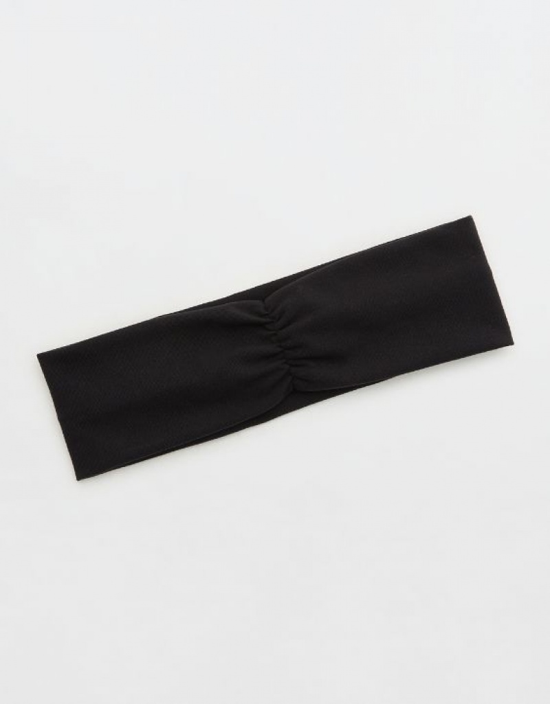 Aerie OFFLINE By The Hugger Cinch Hair Accessories Black | EAT-589470