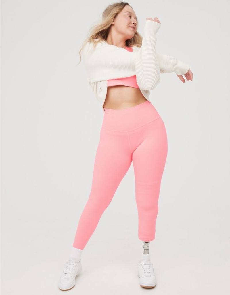 Aerie OFFLINE By The Hugger High Waisted Leggings Pink | TAY-689347