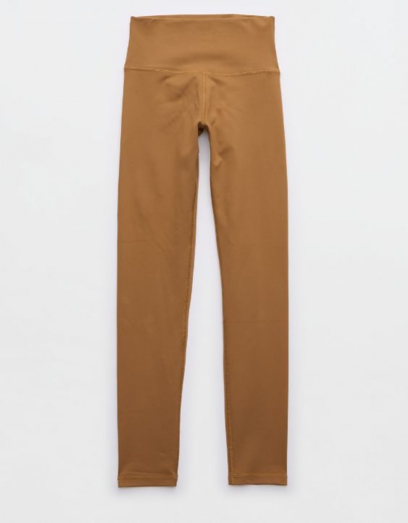 Aerie OFFLINE By The Hugger High Waisted Leggings Brown | ROS-801539