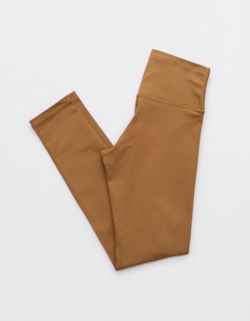 Aerie OFFLINE By The Hugger High Waisted Leggings Brown | ROS-801539