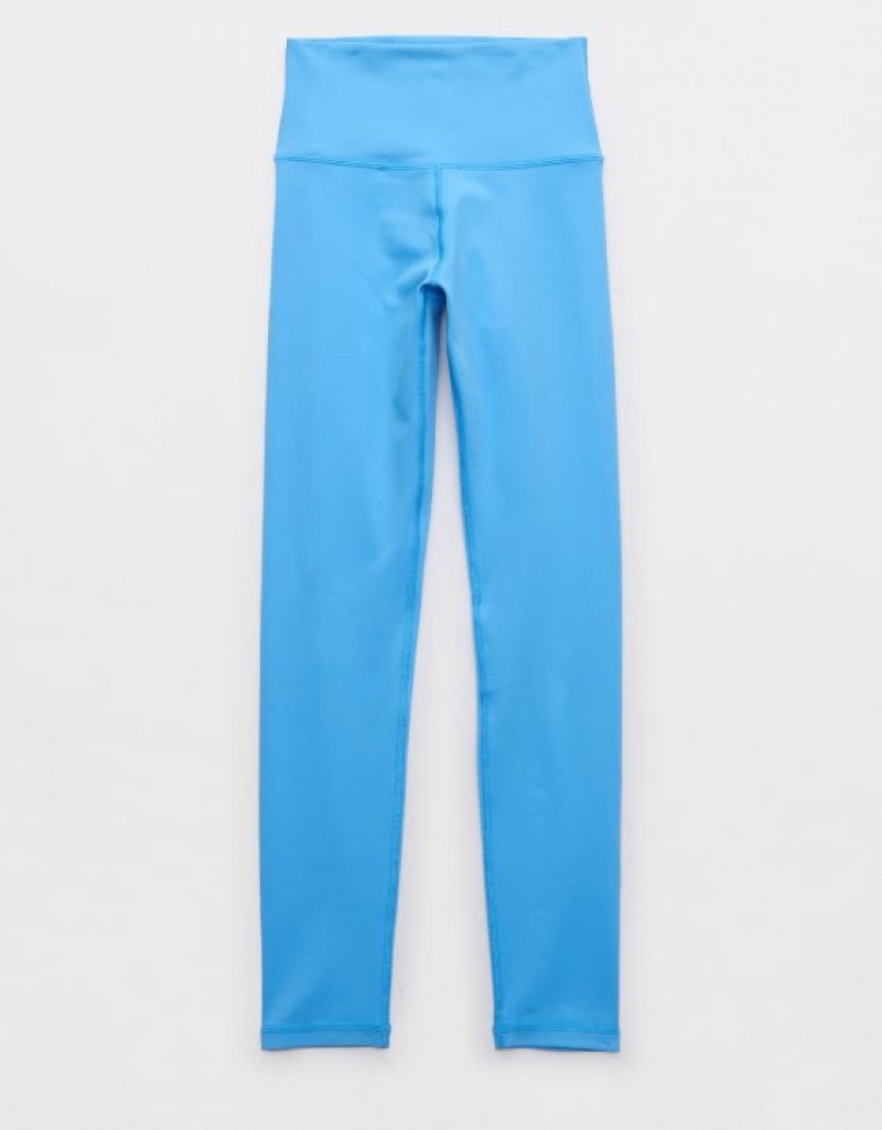 Aerie OFFLINE By The Hugger High Waisted Leggings Blue | SAT-598417