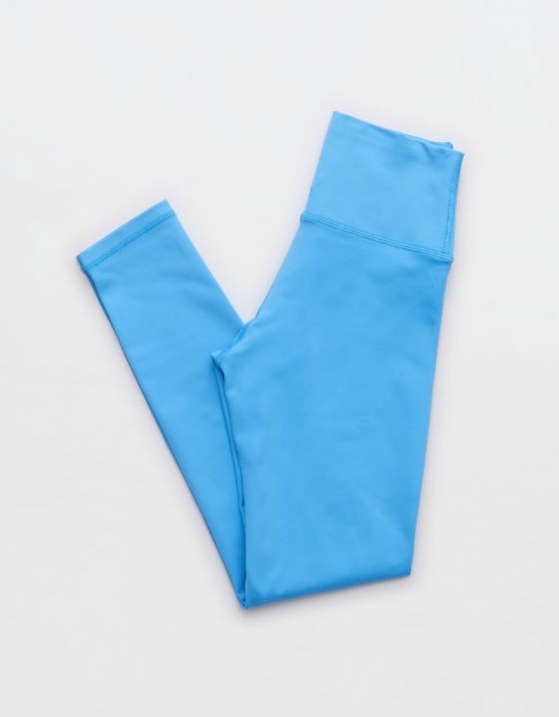 Aerie OFFLINE By The Hugger High Waisted Leggings Blue | SAT-598417