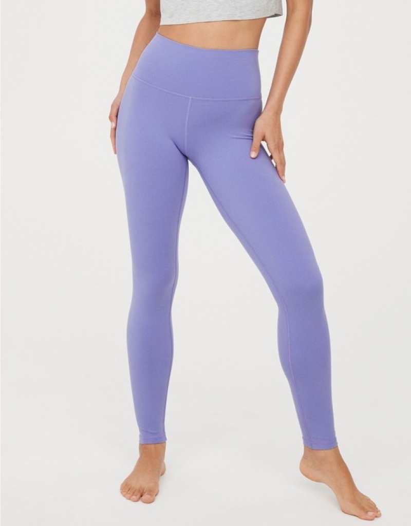 Aerie OFFLINE By The Hugger High Waisted Leggings Purple | HVG-596431