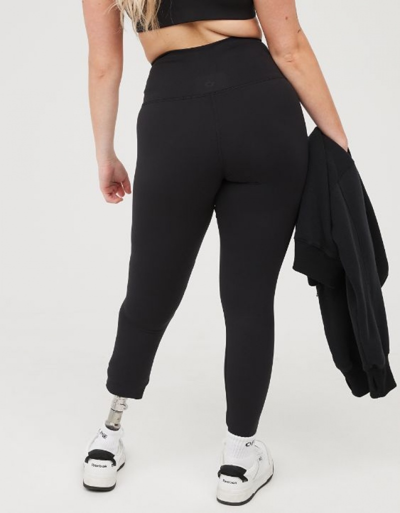 Aerie OFFLINE By The Hugger High Waisted Leggings Black | ZFP-816932