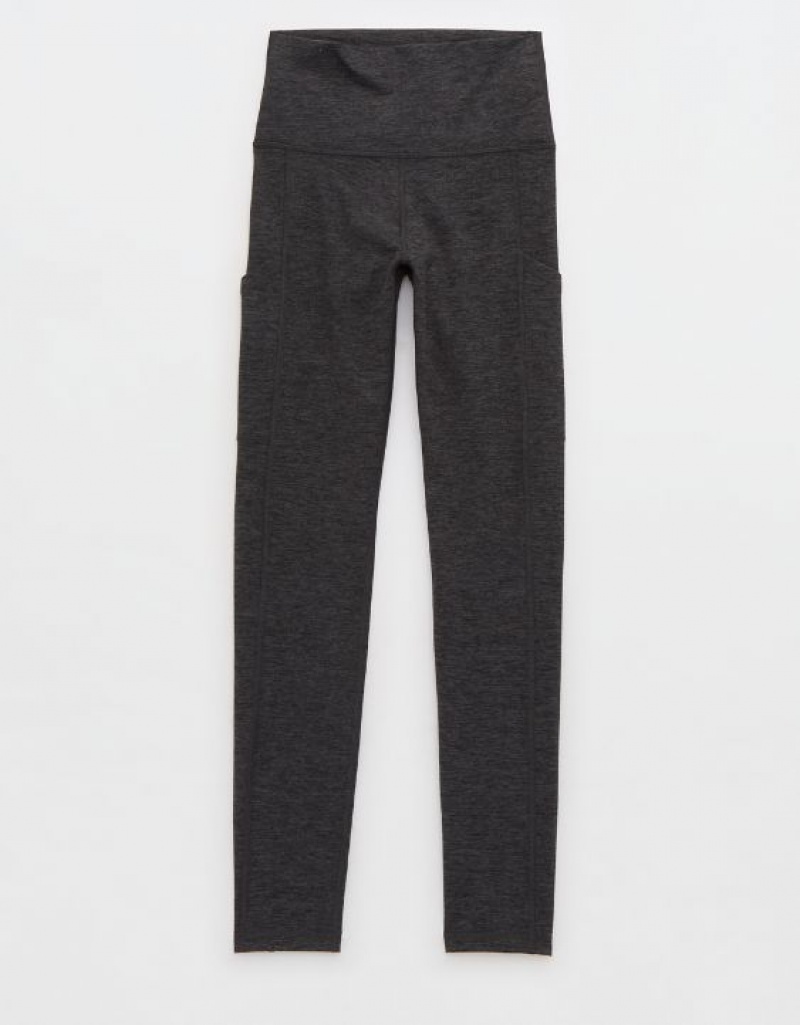 Aerie OFFLINE By The Hugger High Waisted Pocket Leggings Grey | RYL-579042