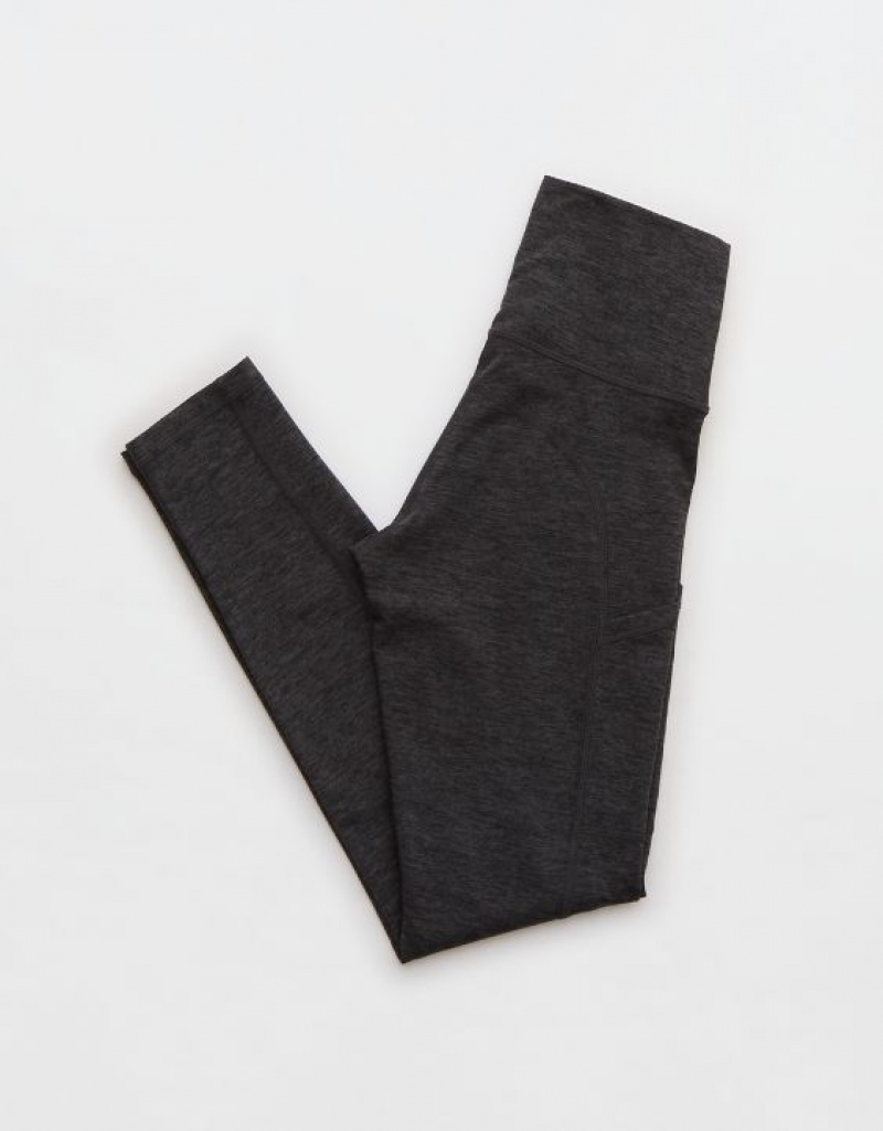 Aerie OFFLINE By The Hugger High Waisted Pocket Leggings Grey | RYL-579042