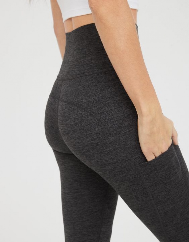 Aerie OFFLINE By The Hugger High Waisted Pocket Leggings Grey | RYL-579042