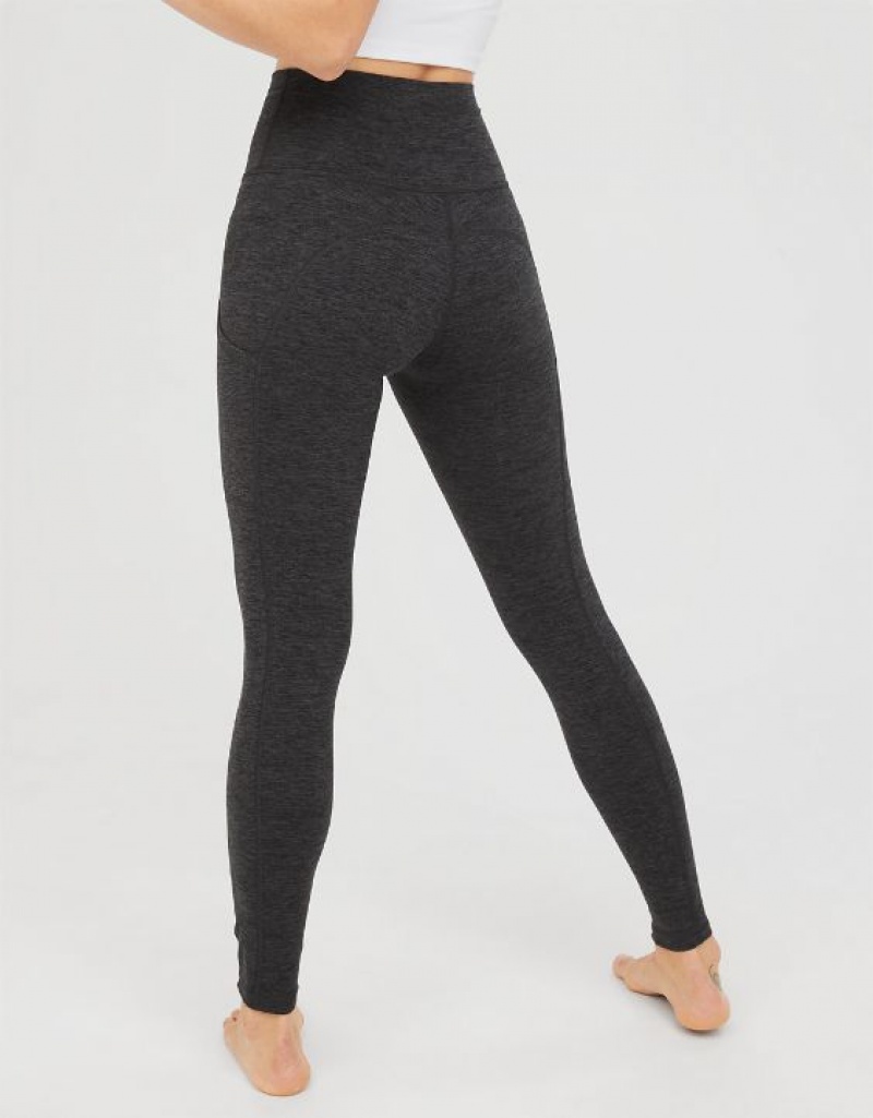 Aerie OFFLINE By The Hugger High Waisted Pocket Leggings Grey | RYL-579042