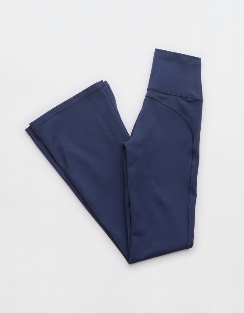 Aerie OFFLINE By The Hugger Split-Hemcut Leggings Blue | ELO-619540