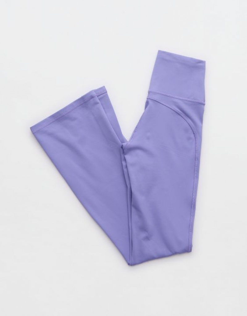 Aerie OFFLINE By The Hugger Split-Hemcut Leggings Purple | BZP-581430