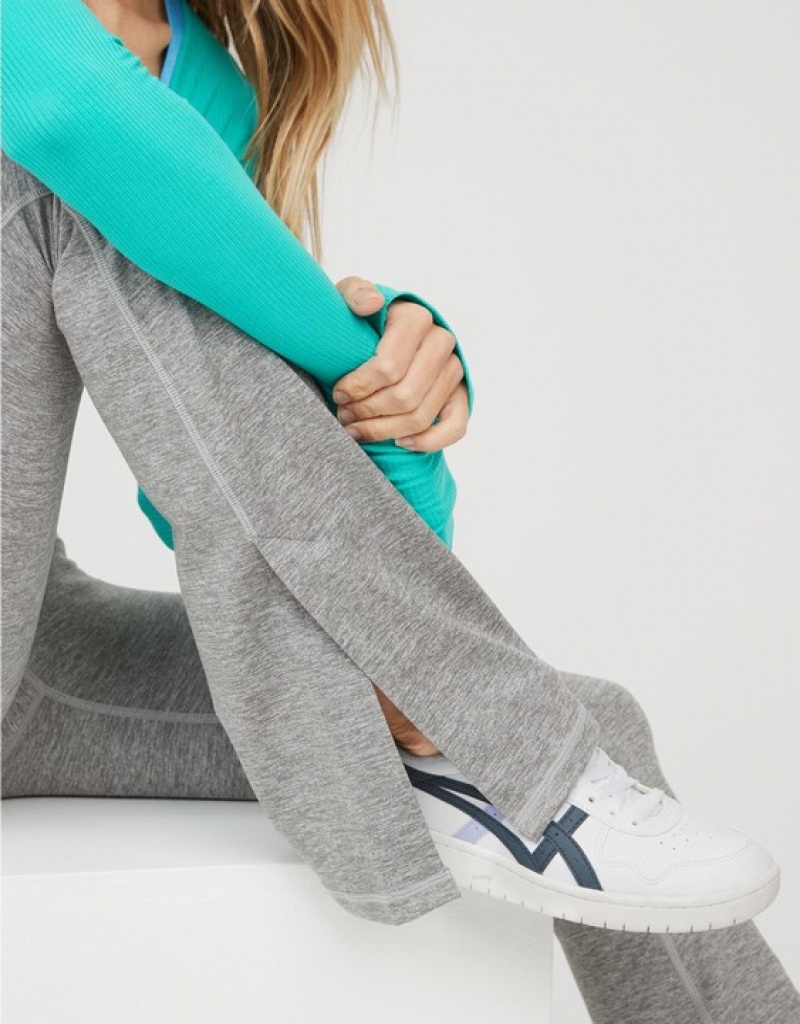 Aerie OFFLINE By The Hugger Split-Hemcut Leggings Grey | OMQ-047291