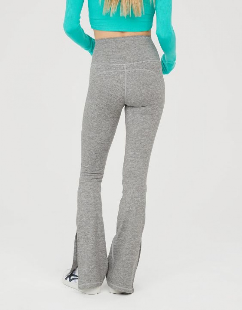 Aerie OFFLINE By The Hugger Split-Hemcut Leggings Grey | OMQ-047291