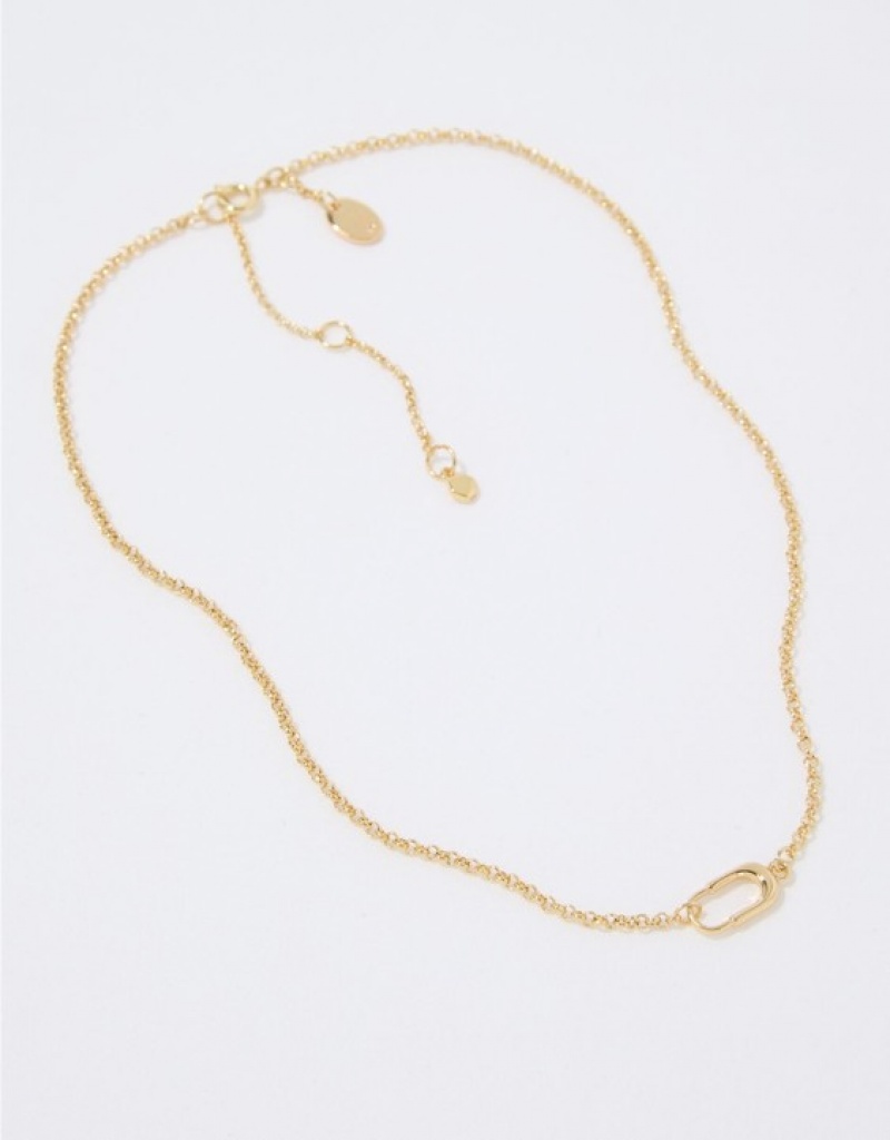 Aerie Paper Clip Jewelry Gold | JNI-251836