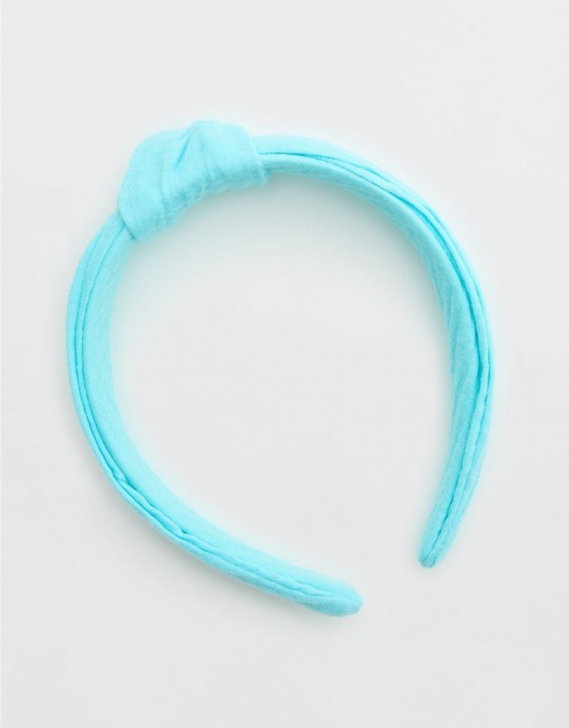 Aerie Pool-To-Party Top Knot Hair Accessories Blue | DKA-823917