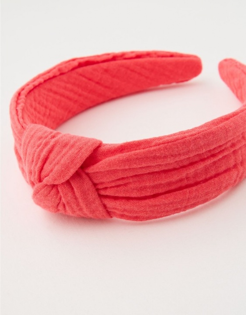 Aerie Pool-To-Party Top Knot Hair Accessories Red | HMT-895701