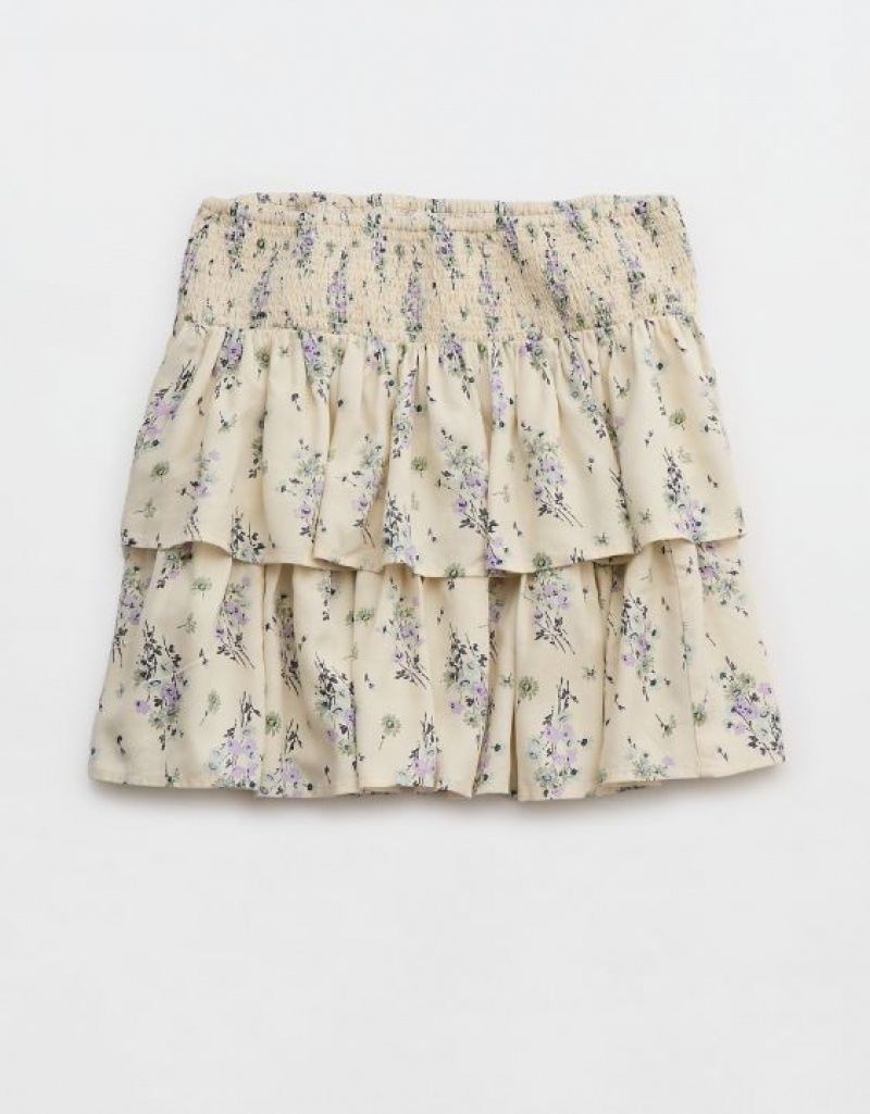 Aerie Ready-To-Ruffle Mini Skirts Light Yellow | QCK-425631