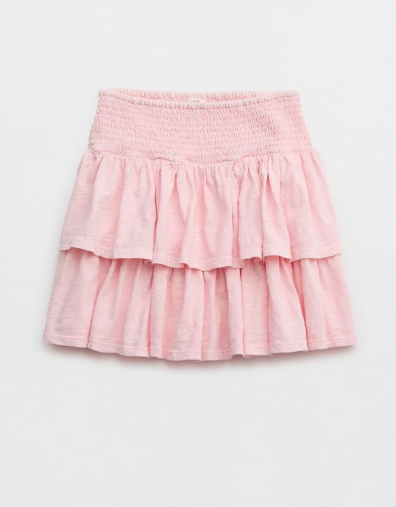 Aerie Ready-To-Ruffle Mini Skirts Pink | EJF-146509