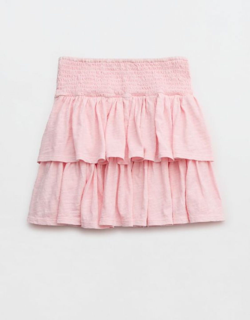 Aerie Ready-To-Ruffle Mini Skirts Pink | EJF-146509