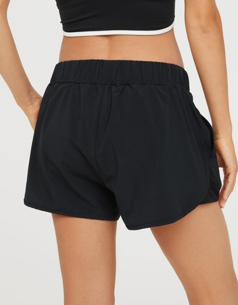 Aerie Real. Period.® Running Shorts Black | SVL-825793