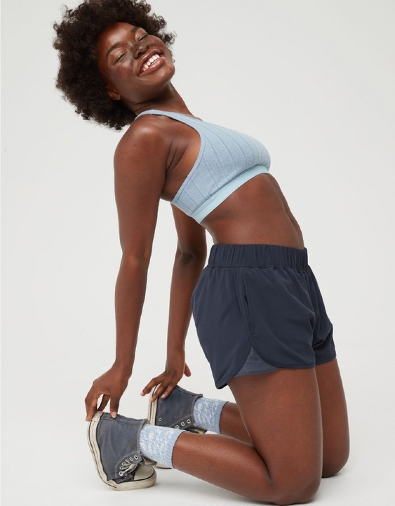 Aerie Real. Period.® Running Shorts Grey / Blue | CHF-206978