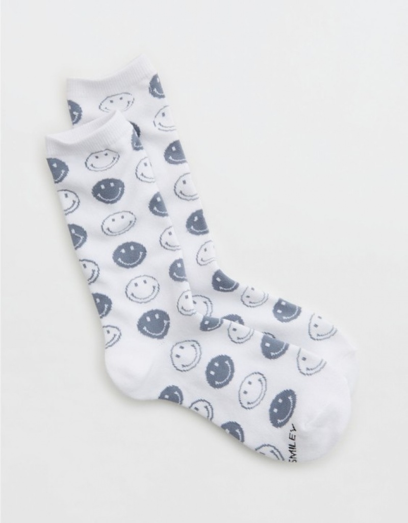 Aerie Real Soft® Crew Socks Silver / Grey | ZHK-624179