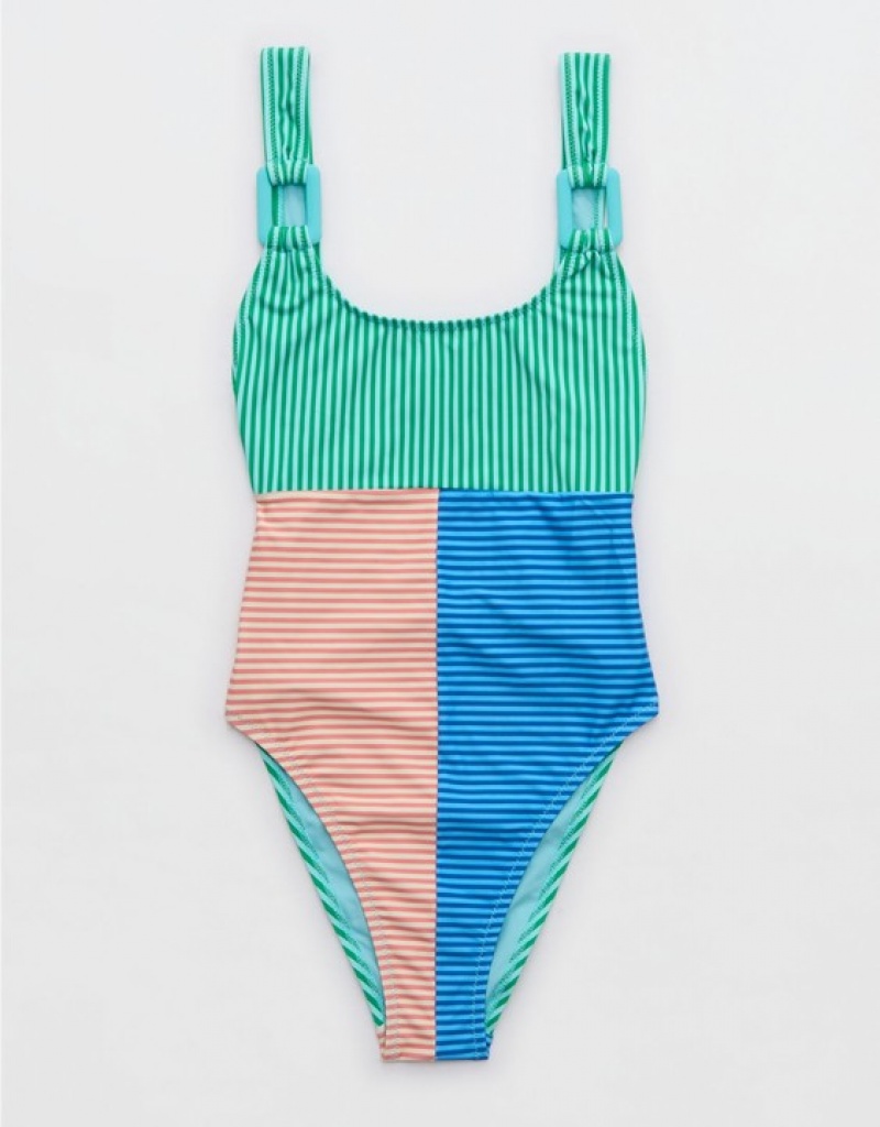 Aerie Ring Birthday Scoop One Piece Swimsuits Multicolor | MWL-647028