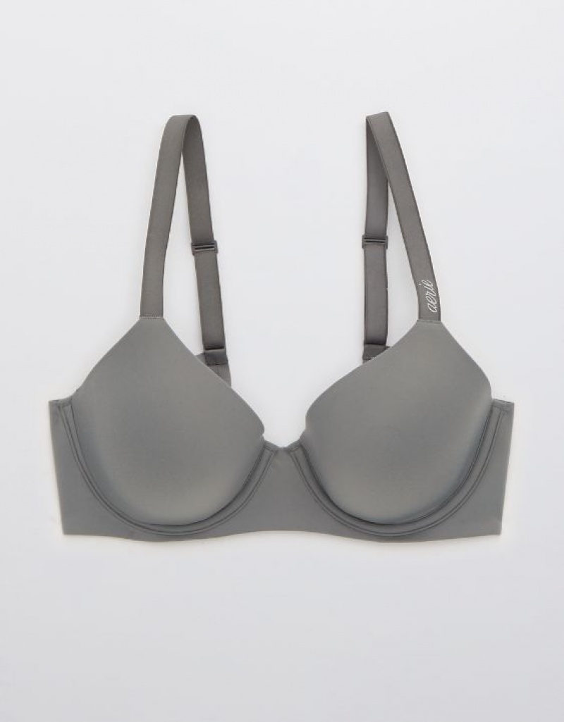 Aerie SMOOTHEZ Full Coverage Lightly Lined Bras Grey | WOX-524830