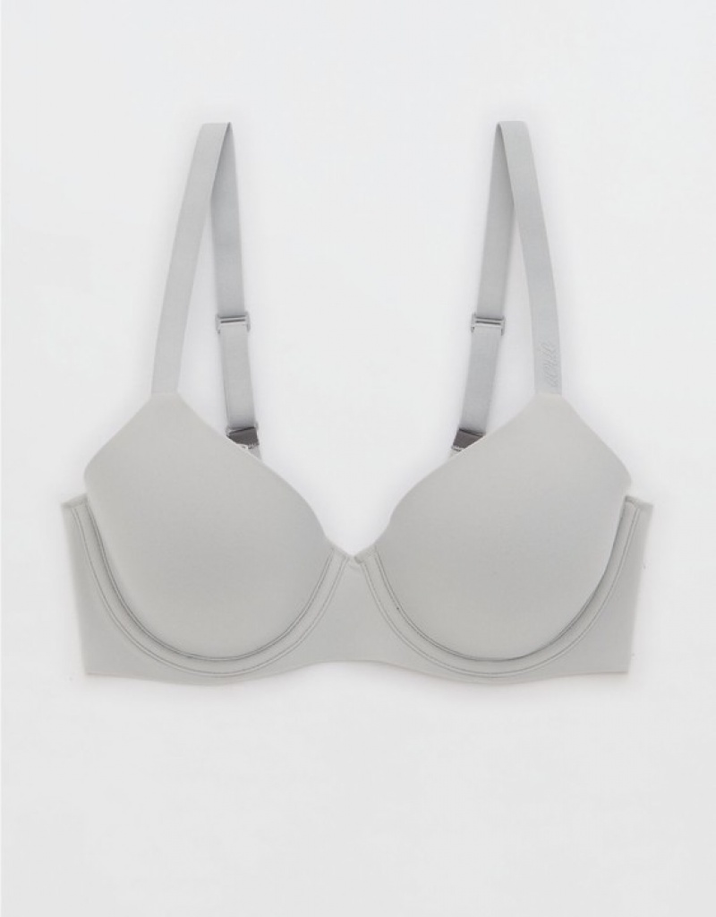 Aerie SMOOTHEZ Full Coverage Lightly Lined Bras Grey | CYT-108756