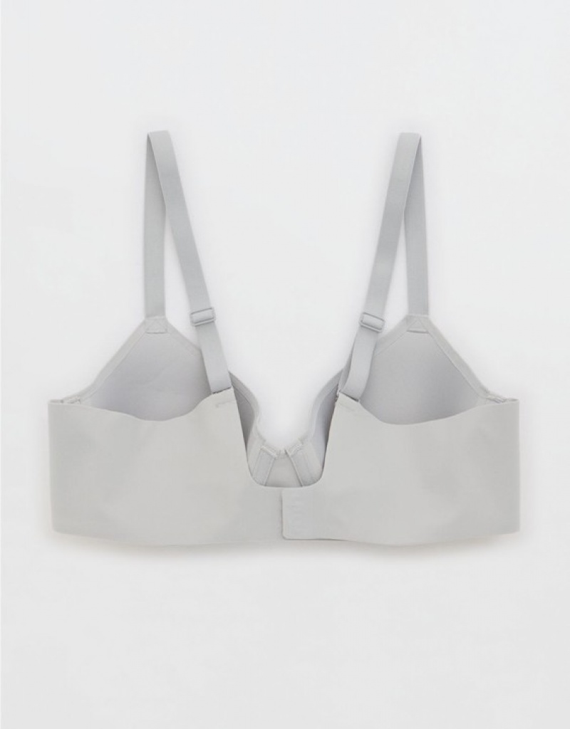 Aerie SMOOTHEZ Full Coverage Lightly Lined Bras Grey | CYT-108756