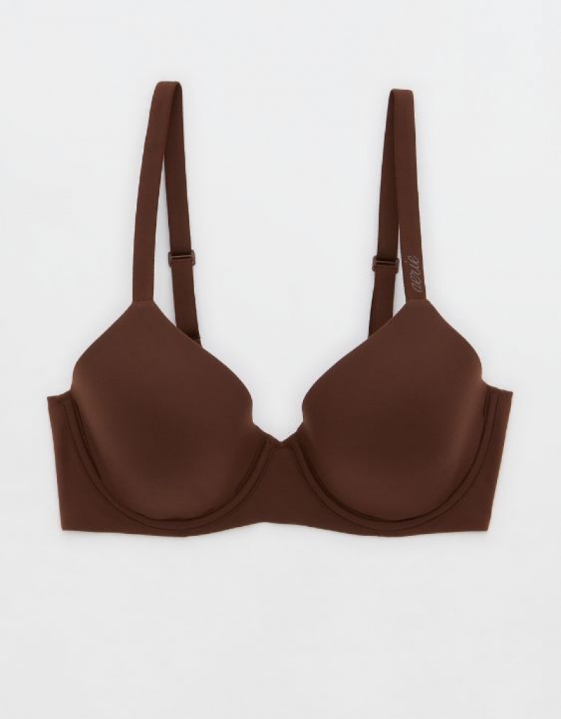 Aerie SMOOTHEZ Full Coverage Lightly Lined Bras Brown | GFY-473189