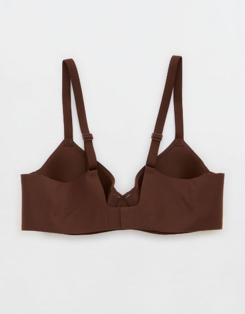 Aerie SMOOTHEZ Full Coverage Lightly Lined Bras Brown | GFY-473189