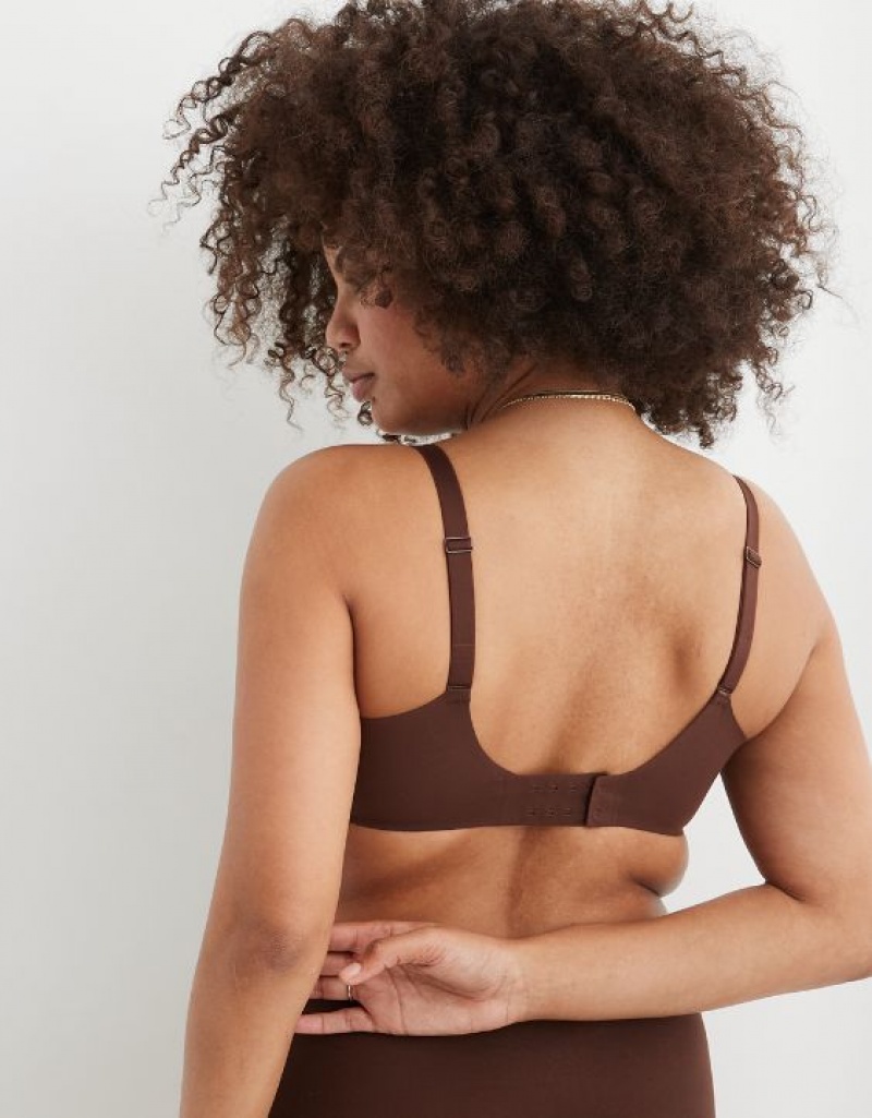 Aerie SMOOTHEZ Full Coverage Lightly Lined Bras Brown | GFY-473189