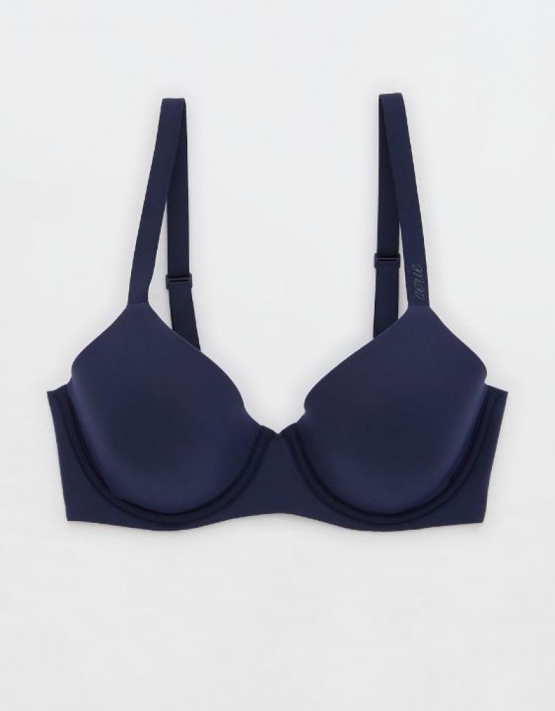 Aerie SMOOTHEZ Full Coverage Lightly Lined Bras Navy | JQU-720638