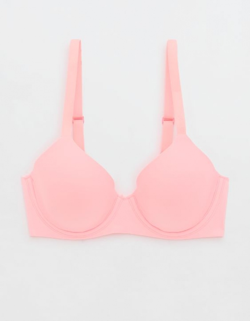 Aerie SMOOTHEZ Full Coverage Lightly Lined Bras Pink | DWI-032157