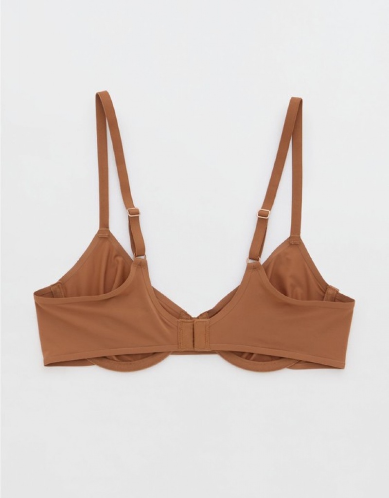 Aerie SMOOTHEZ Microfiber Unlined Bras Brown | ASG-903845