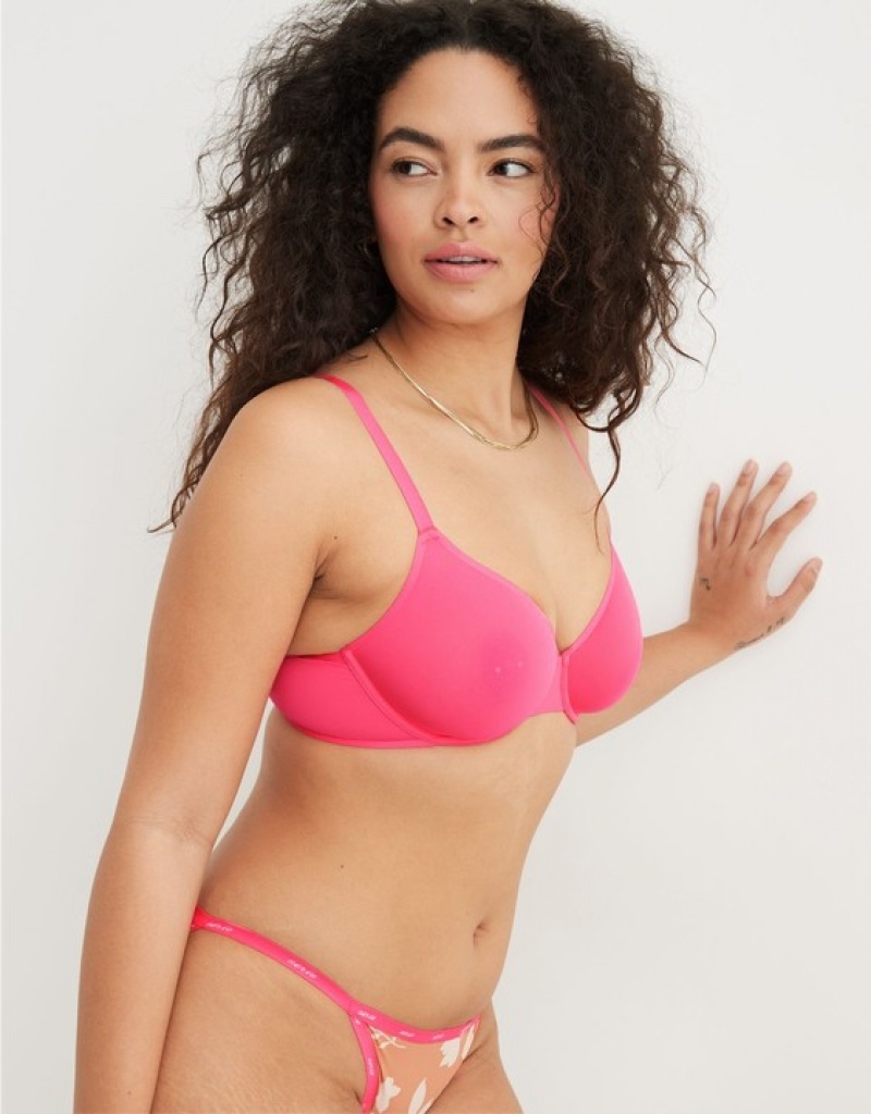 Aerie SMOOTHEZ Microfiber Unlined Bras Coral / Orange | VTR-017645