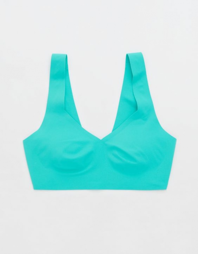 Aerie SMOOTHEZ Padded Sweetheartlette Bras Turquoise | ASB-156328