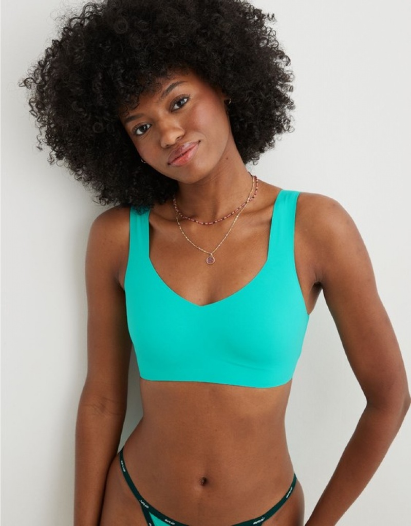 Aerie SMOOTHEZ Padded Sweetheartlette Bras Turquoise | ASB-156328