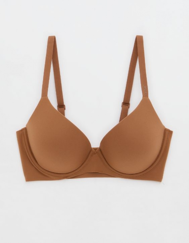 Aerie SMOOTHEZ Pull On Push Up Bras Brown | FNT-218936