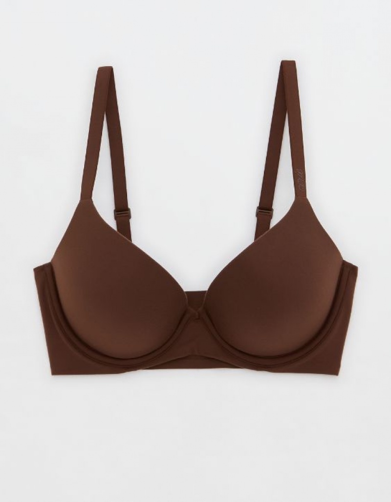 Aerie SMOOTHEZ Pull On Push Up Bras Dark Grey | ECM-463578