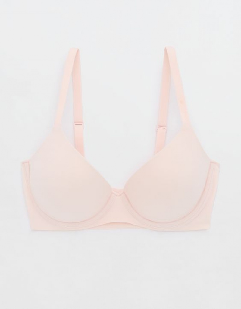 Aerie SMOOTHEZ Pull On Push Up Bras Pink | JZF-968271