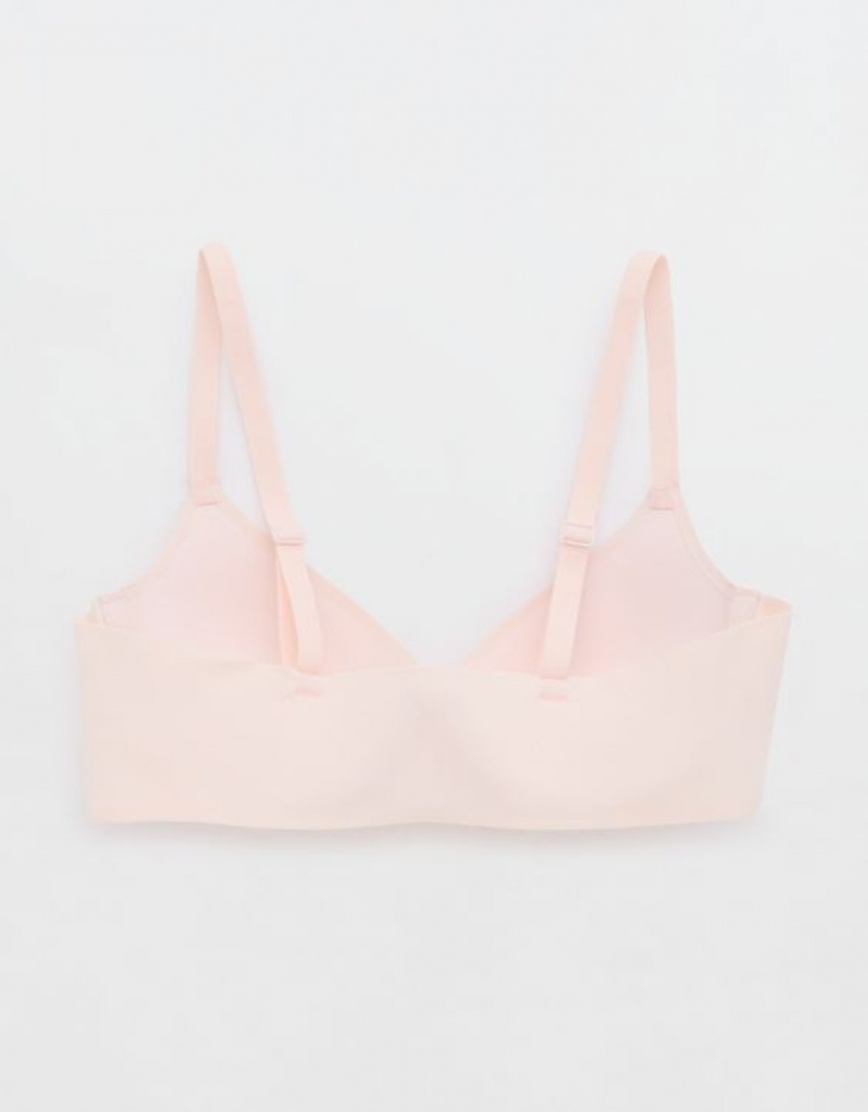 Aerie SMOOTHEZ Pull On Push Up Bras Pink | JZF-968271