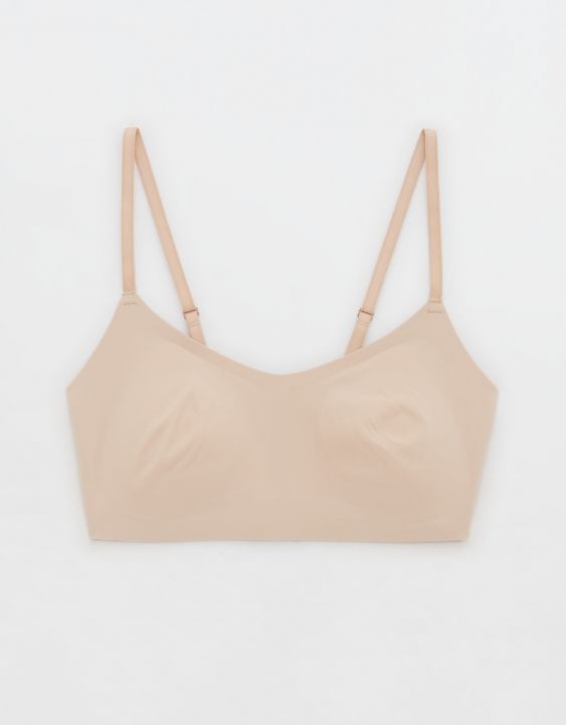 Aerie SMOOTHEZ Scooplette Bras Beige | LJU-789406