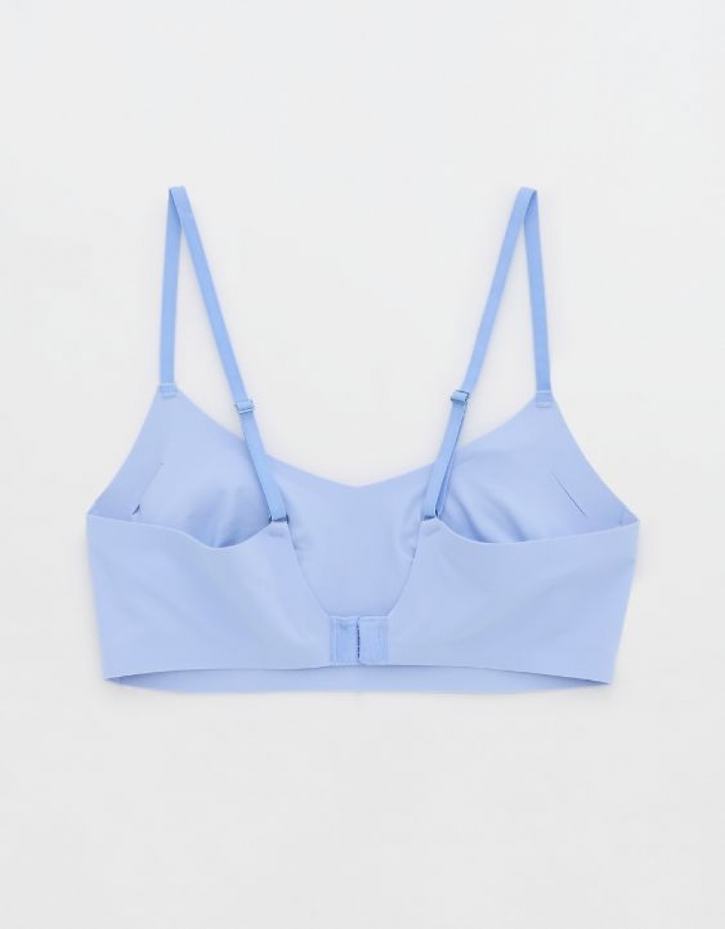 Aerie SMOOTHEZ Scooplette Bras Blue | BKM-869253