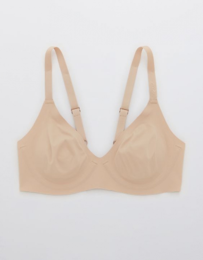 Aerie SMOOTHEZ Unlined Bras Beige | ZUC-217450