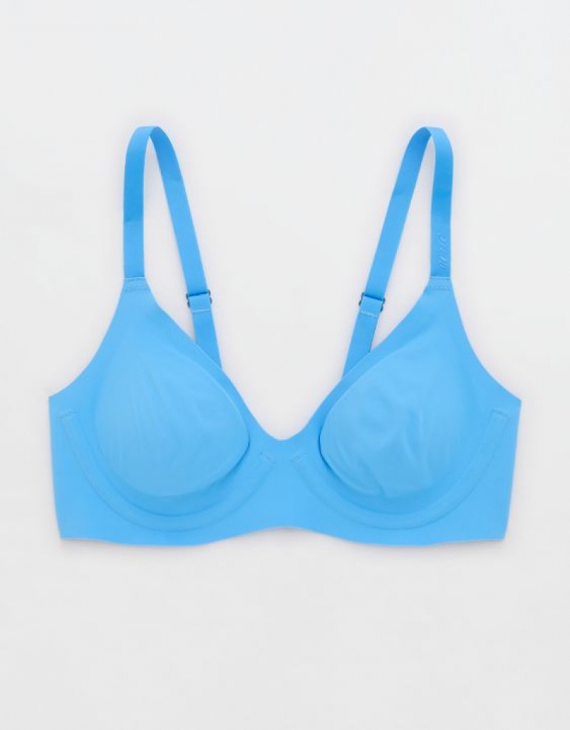 Aerie SMOOTHEZ Unlined Bras Blue | QOZ-764083