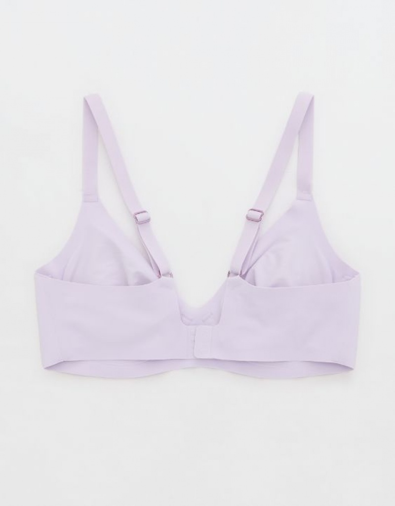 Aerie SMOOTHEZ Unlined Bras Lavender | BMF-132804