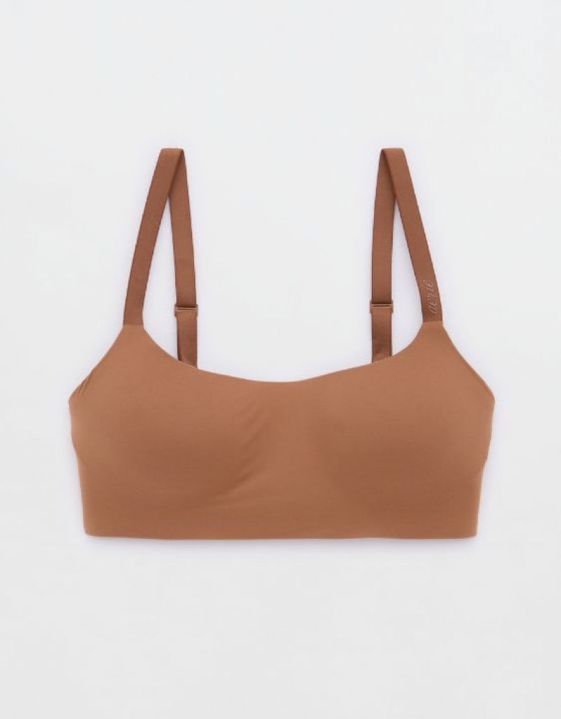 Aerie SMOOTHEZ-ish Wirelesslette Bras Brown | QVB-523049