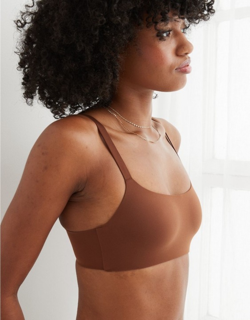 Aerie SMOOTHEZ-ish Wirelesslette Bras Brown | BAZ-436257